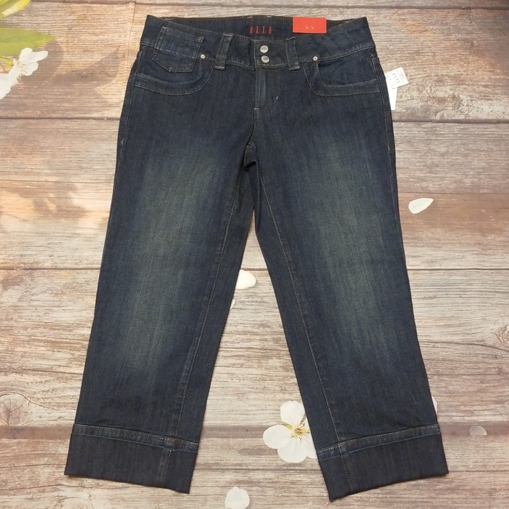 Elle jean wide leg capri